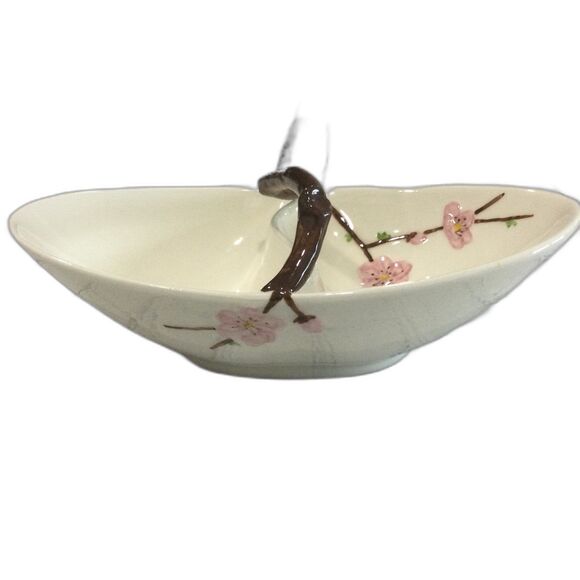 Vintage Metlox Pottery Poppytrail  Peach Blossom Divided Serving Dish. - Picture 3 of 8